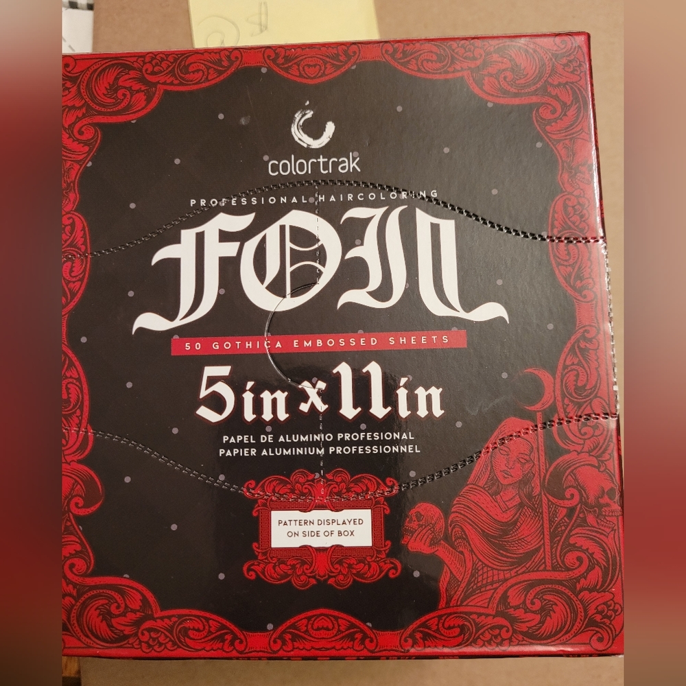 Colortrak 5"x11" Hair Color Pop-Up Foil Sheets 50 Qty. Non-Slip Gothica …